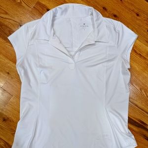 Athleta white golf / tennis shirt - large -